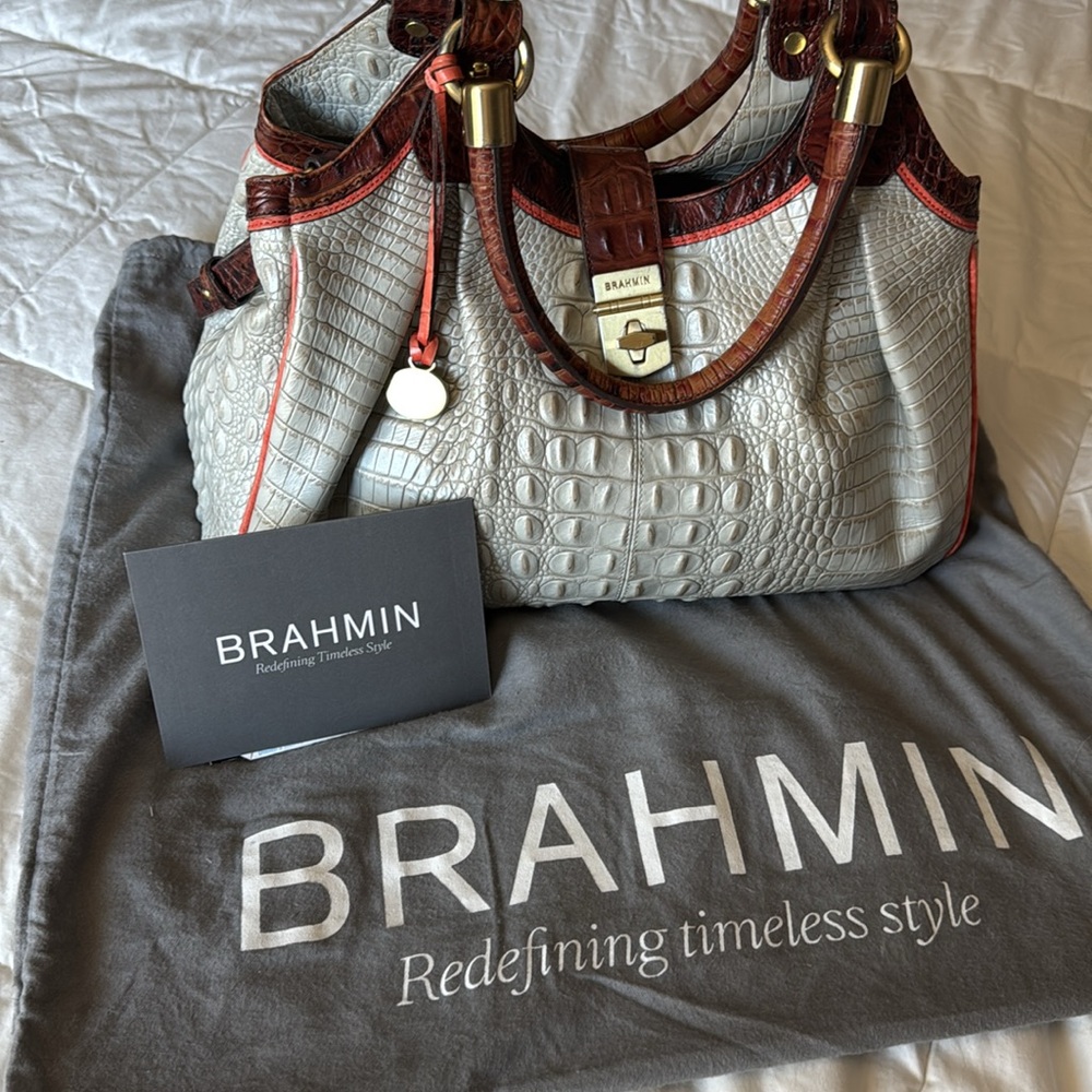 Brahmin Elisa Seashell Tri-Color Bag